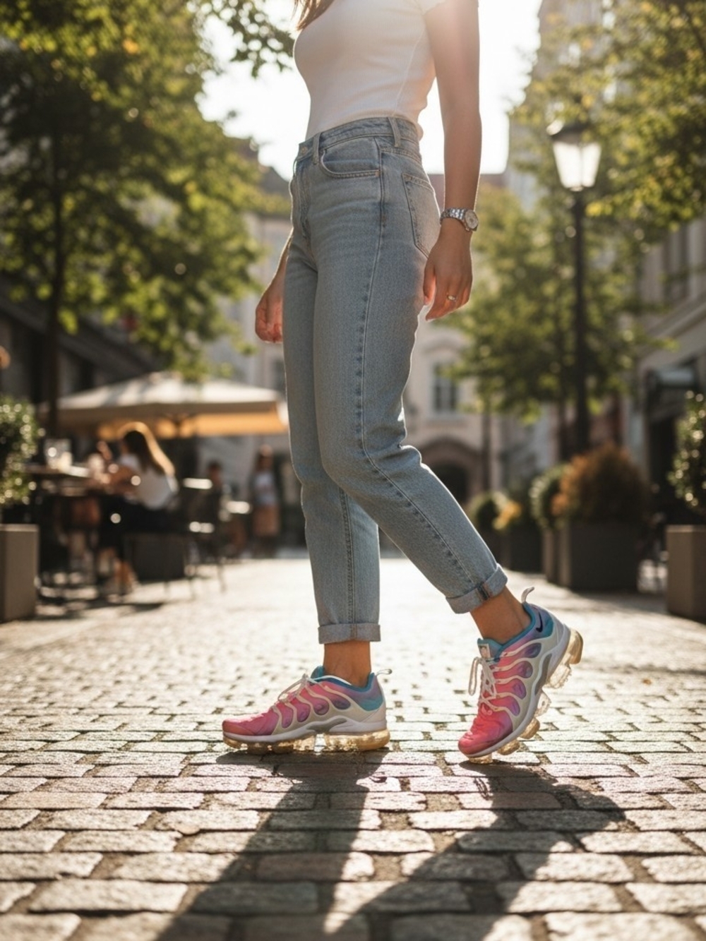 Nike Women's Air Vapormax Plus Lava Glow Blue Lagoon C15862-600 Size 9.5 - Us